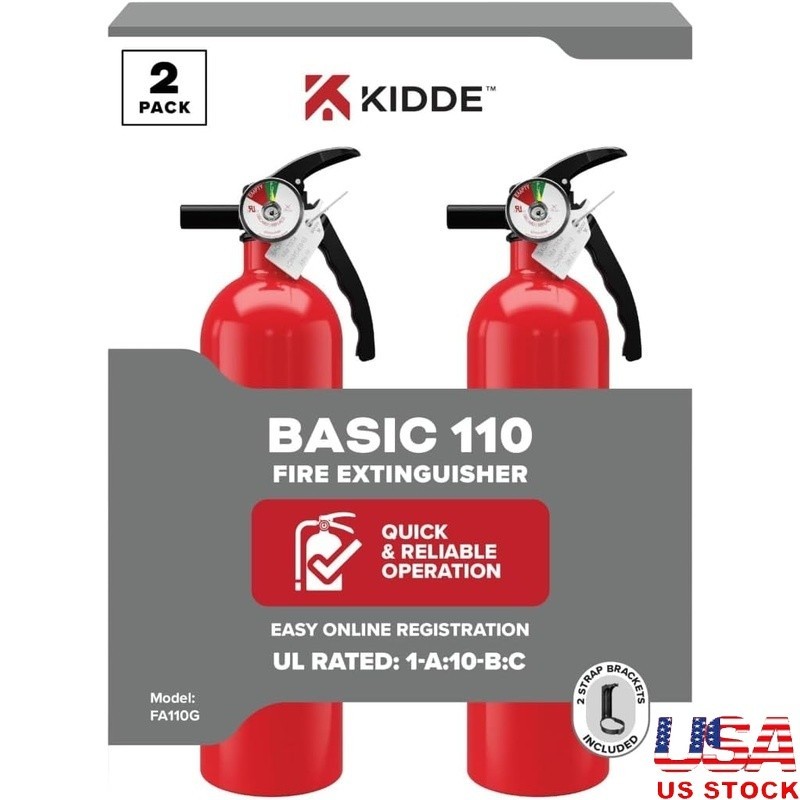2 Pack Aluminum Multi Purpose Fire Extinguisher for Home Office,Dorm