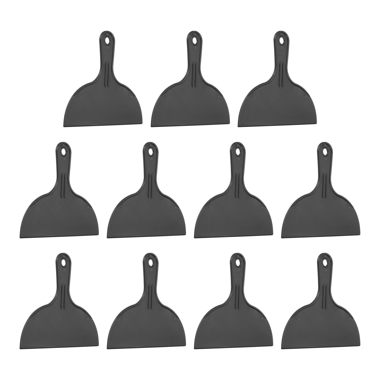 10Pcs, Putty Knife 8" Width Flexible Plastic Putty Knife Paint Scraper Black