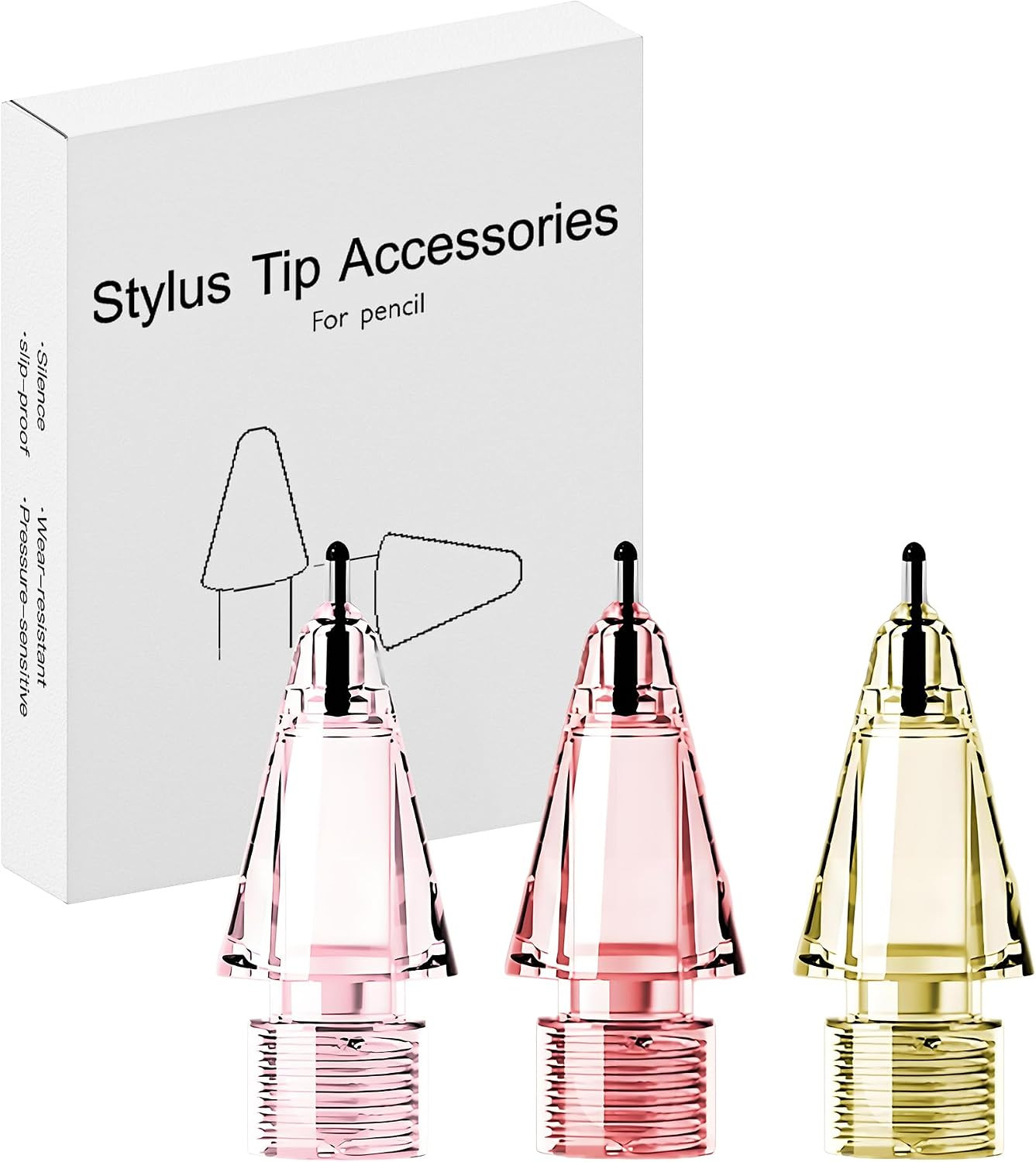 LOVE MEI Replacement Pencil Tips for Apple Pencil 2Nd/ 1St Gen/Usb-C/Pro | Ipenc