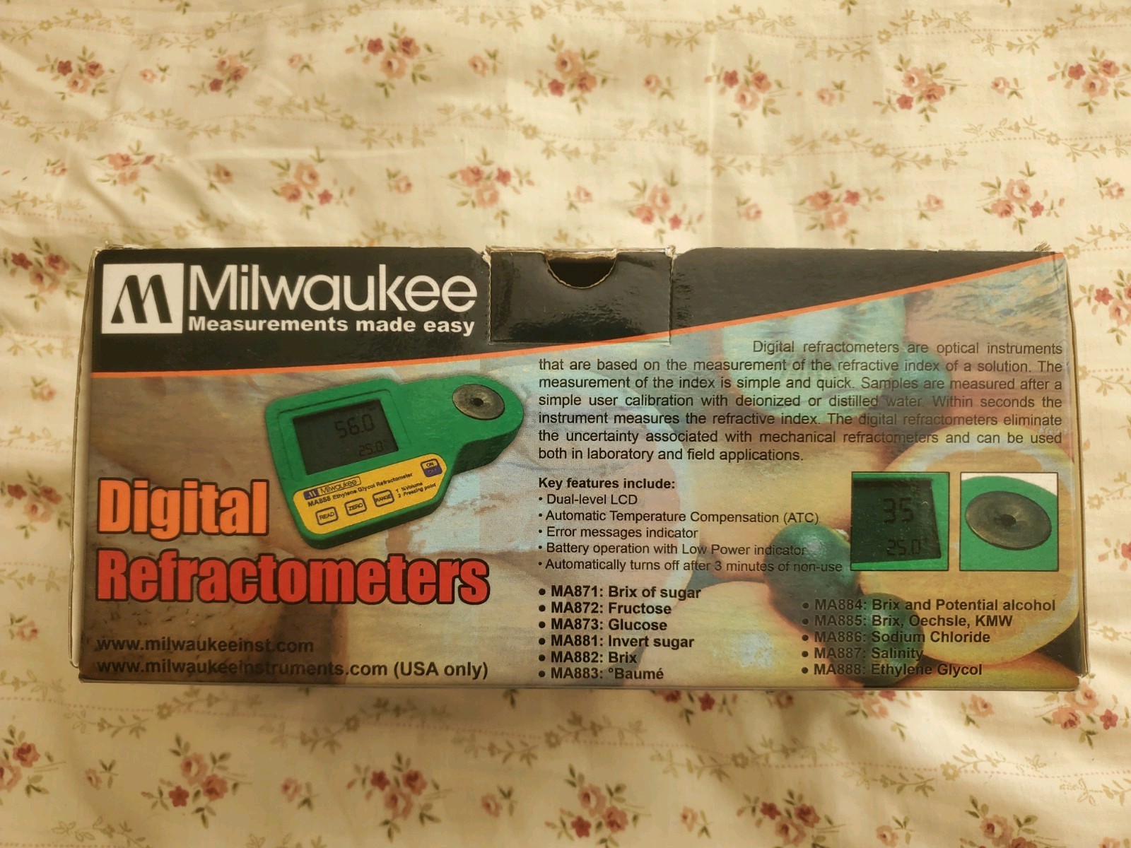 Milwaukee MA871 Digital Brix/Sugar Refractometer for General Measurements