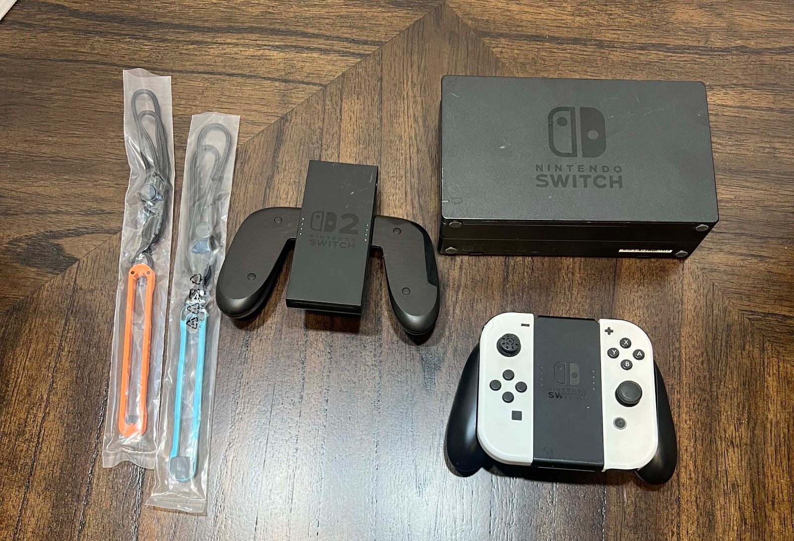 Nintendo Switch Charging Dock WORKS OEM white joycon controllers for parts grip