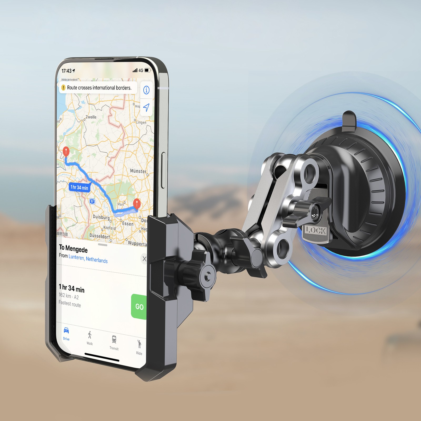 Car Phone Holder Dashboard Windshield Phone Car Mount for iPhone Samsung Android