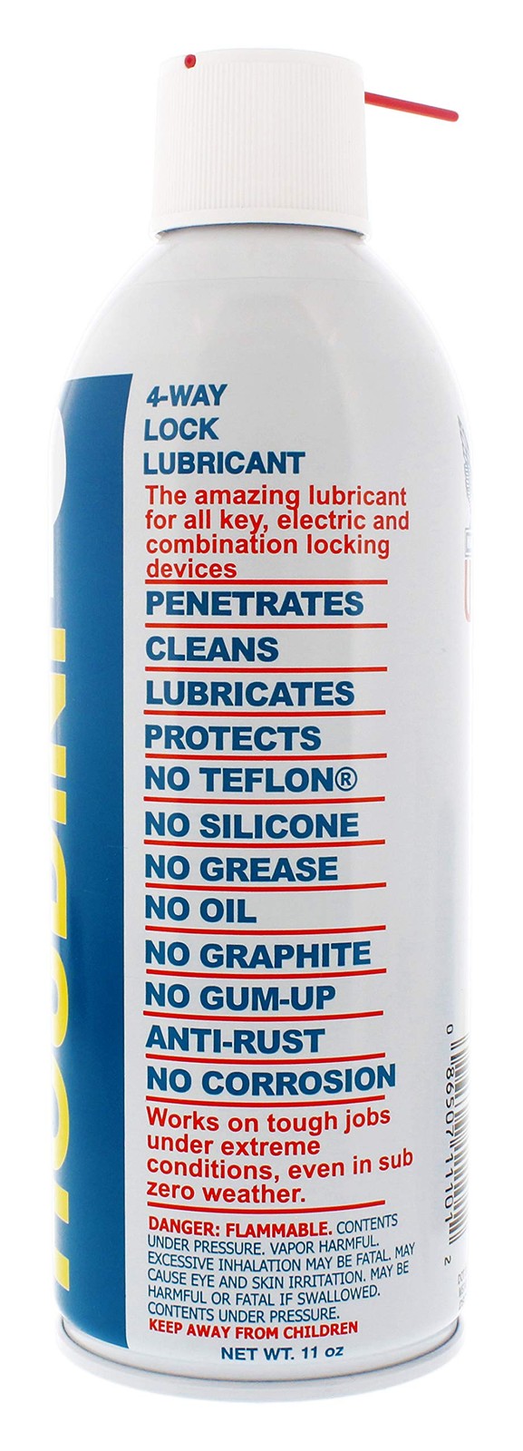 Lock Lube Professional Lock Lubricant Spray, 11 oz - Greaseless, Graphite-Fre...