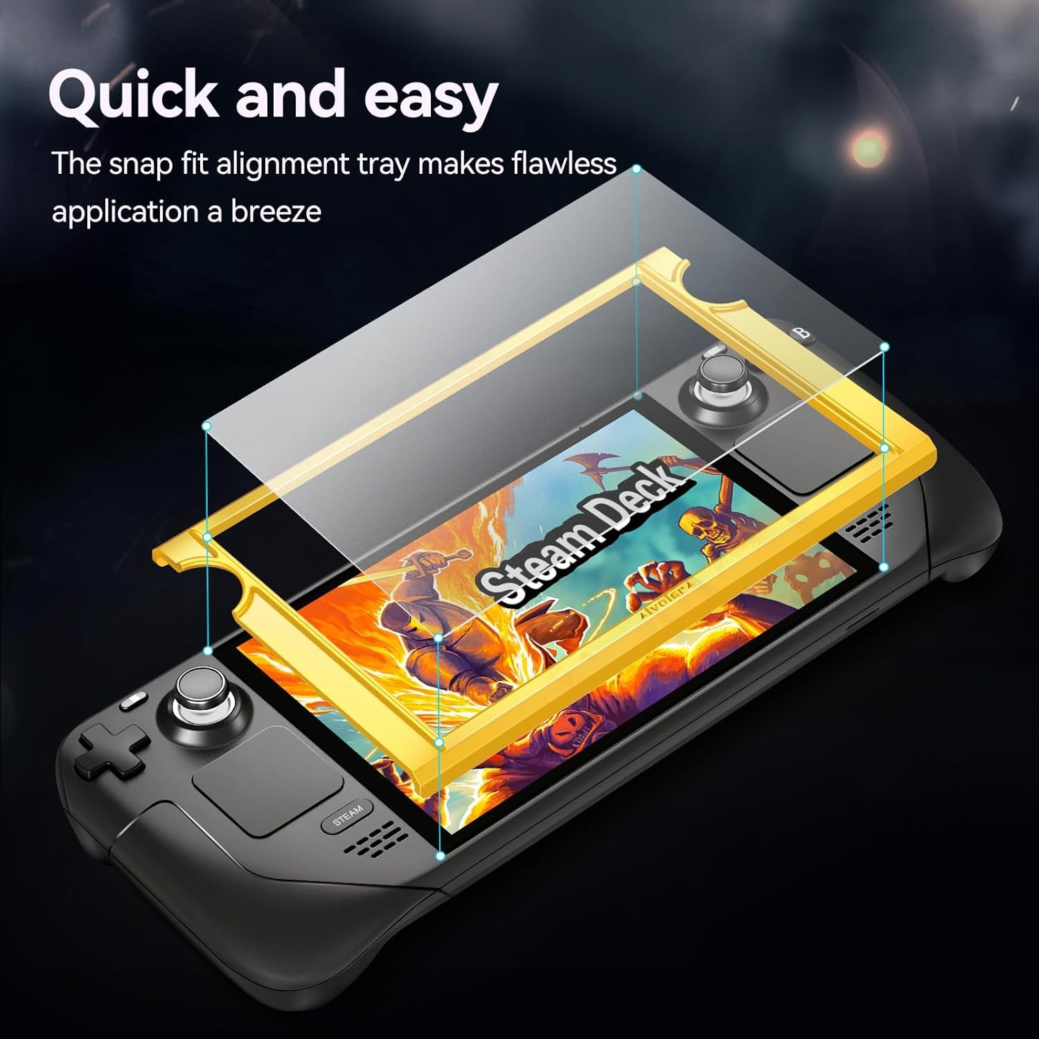 2-Pack Anti-Glare Etched Screen Protector for Steam Deck 7.0''/Steam Deck OLED 7