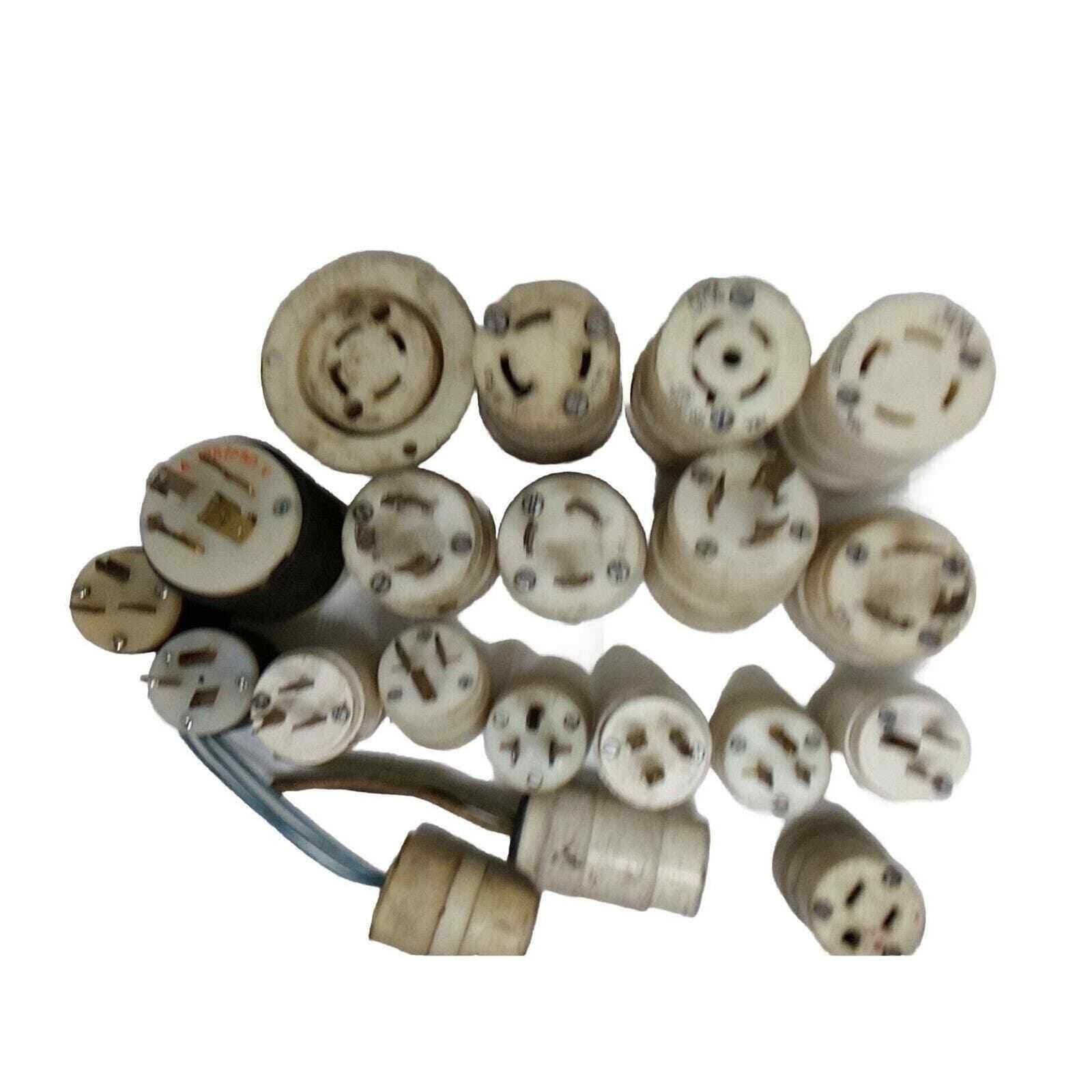 Bryant and Hubbell 250v Electrical Plugs Lot Of 20 Straight Twist Lock Free Ship