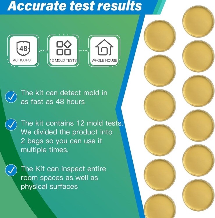 Mold Test Kit for Home - 12 Simple Detection Tests,Test HVAC System,Home Surf...