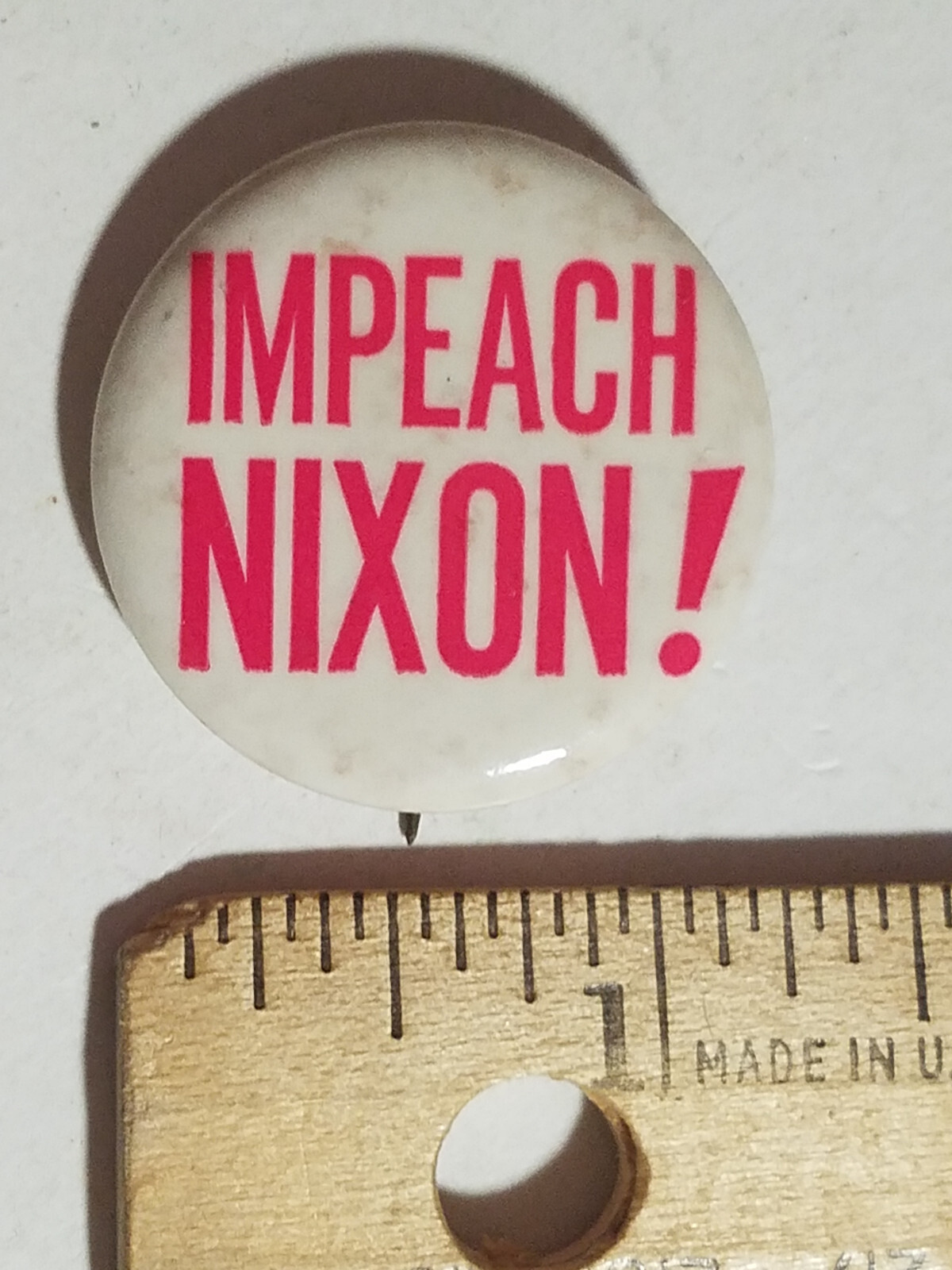 Impeach Nixon Vintage Pinback Button