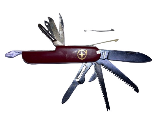 13-Function Red Camping Knife  (New, Dealer Old Stock Circa 1998) K-5011R
