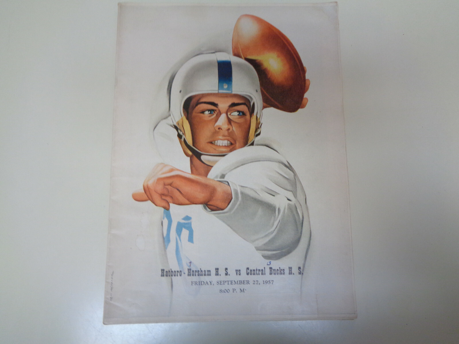 Hatboro Horsham vs Central Bucks High School Football Program 1957 Coca Cola Ad
