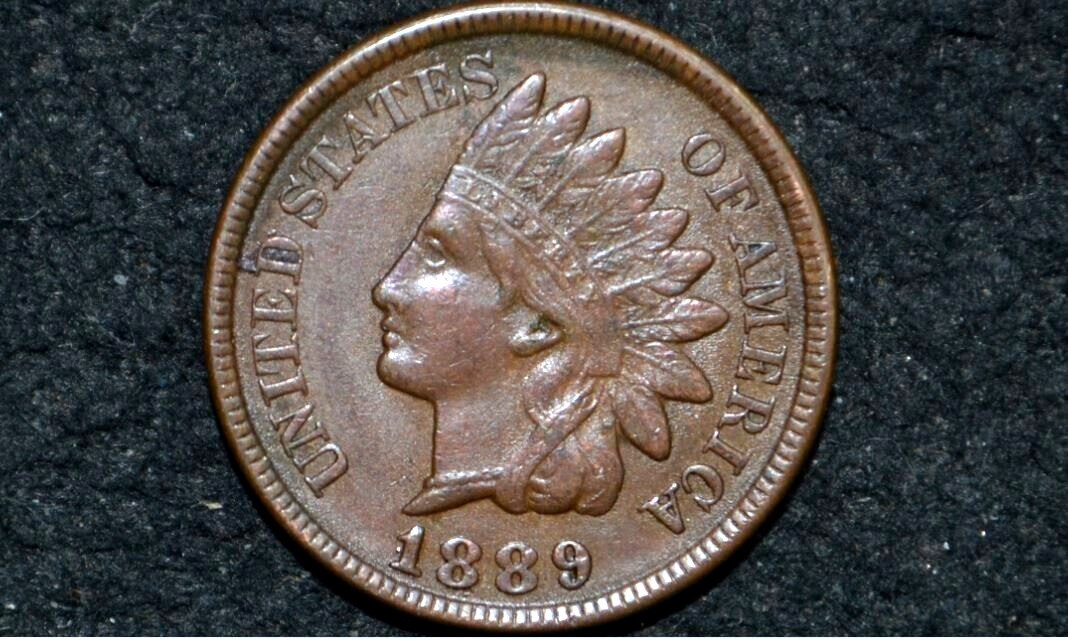 1889 Indian Head Cent * BU UNC * NICE BROWN * FULL LIBERTY * 4 Diamonds