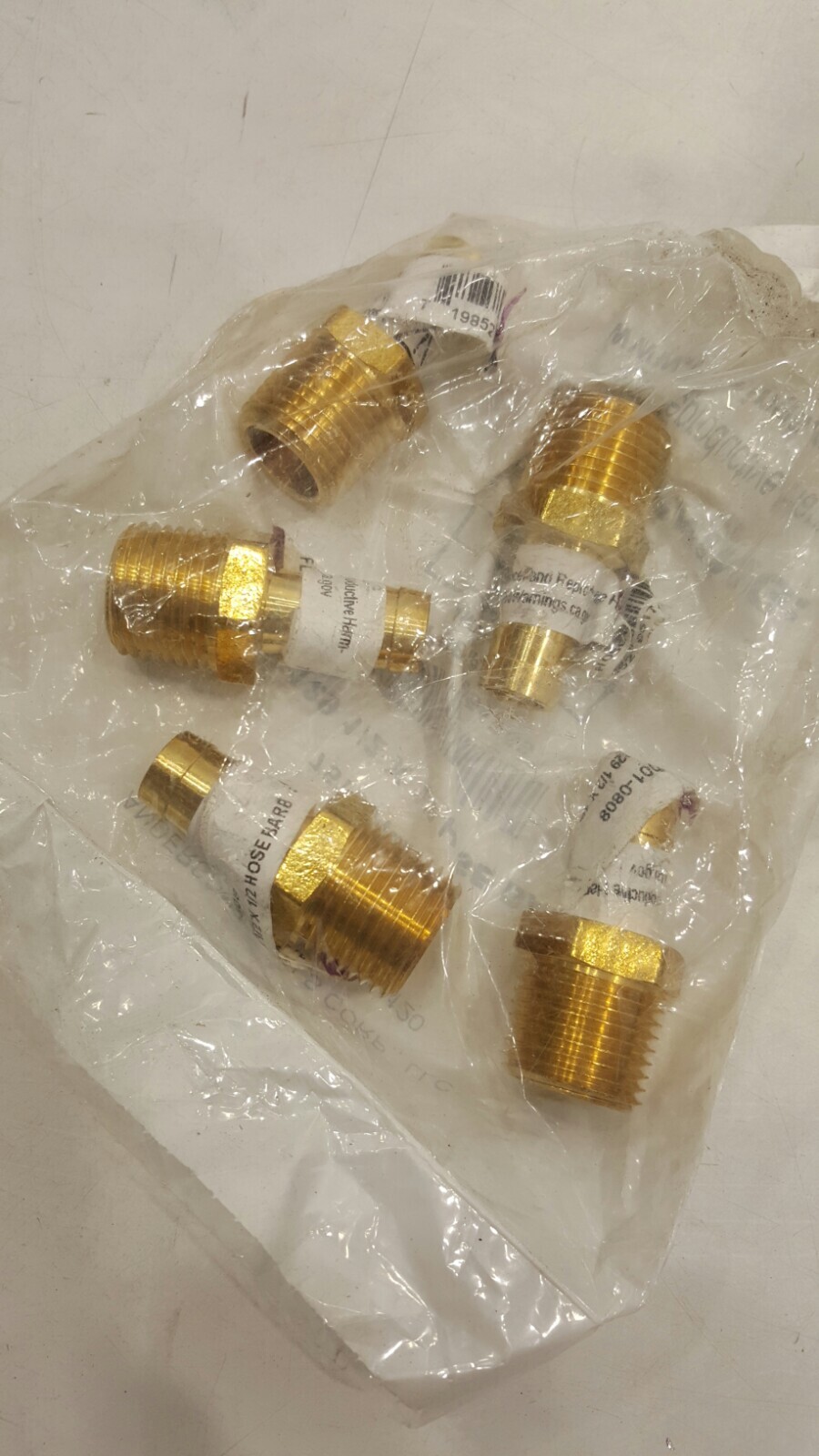 Anderson Metals 757001-0808 FLF 7129 1/2" x 1/2 " Hose Barb NEW, Pack of 5