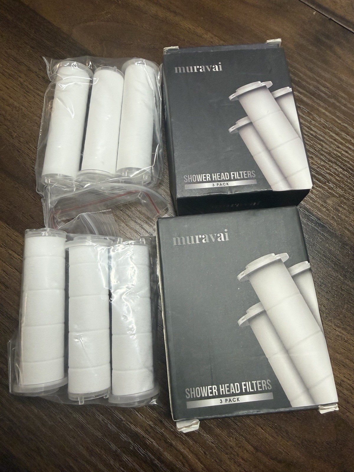 Genuine Muravai Shower Head Replacement Filters • 2 New Boxes, Set Of 6