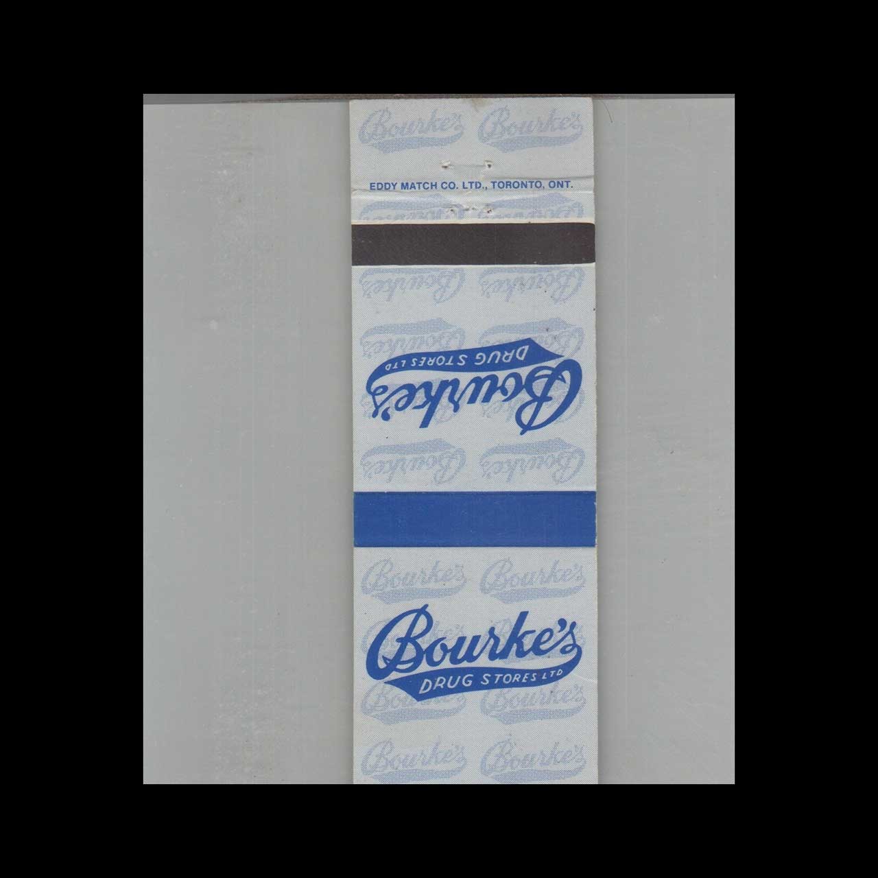 Matchbook Cover Drug Store Bourke's Drug Stores