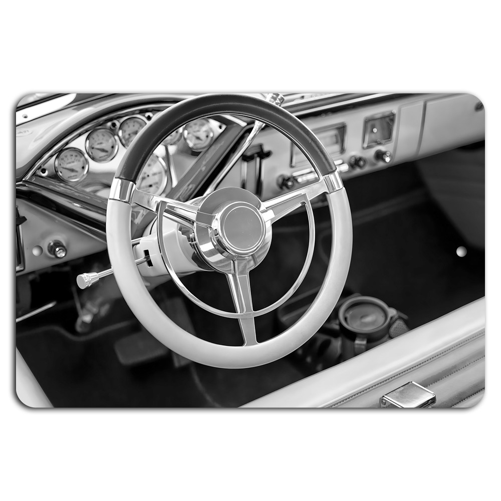 Classic Chrome: Vintage Steering Wheel