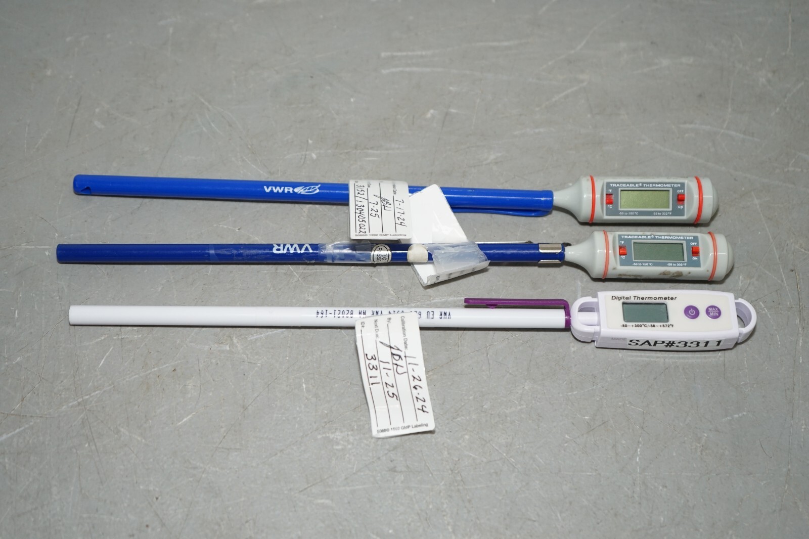^ Lot 3x VWR Traceable Digital Long-Stem Thermometer -50 to 150C & -50 to 300C
