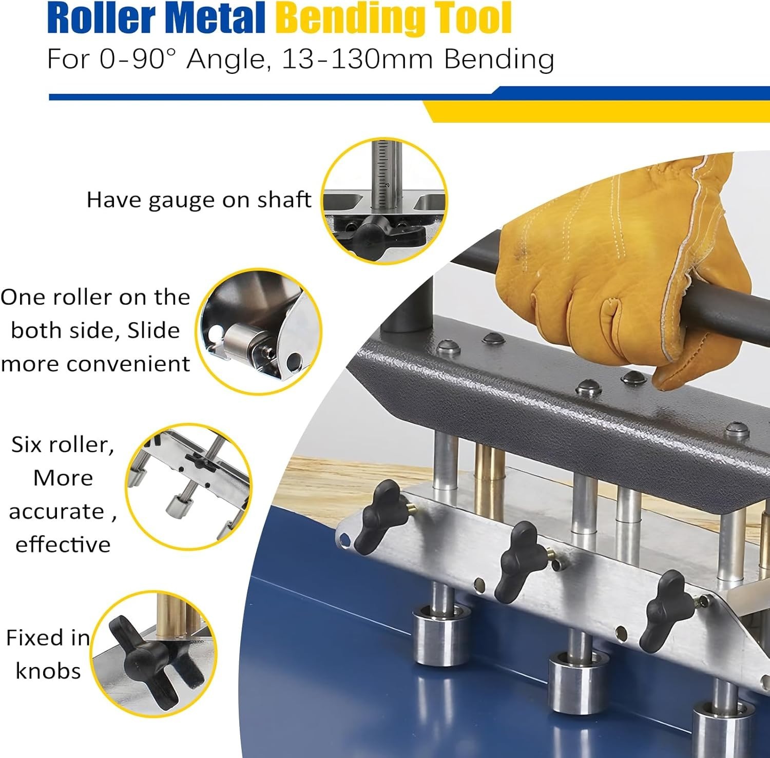 Three-Station Edge Roller Bender Large Radius Sheet Metal Bead Roller Bend Brake