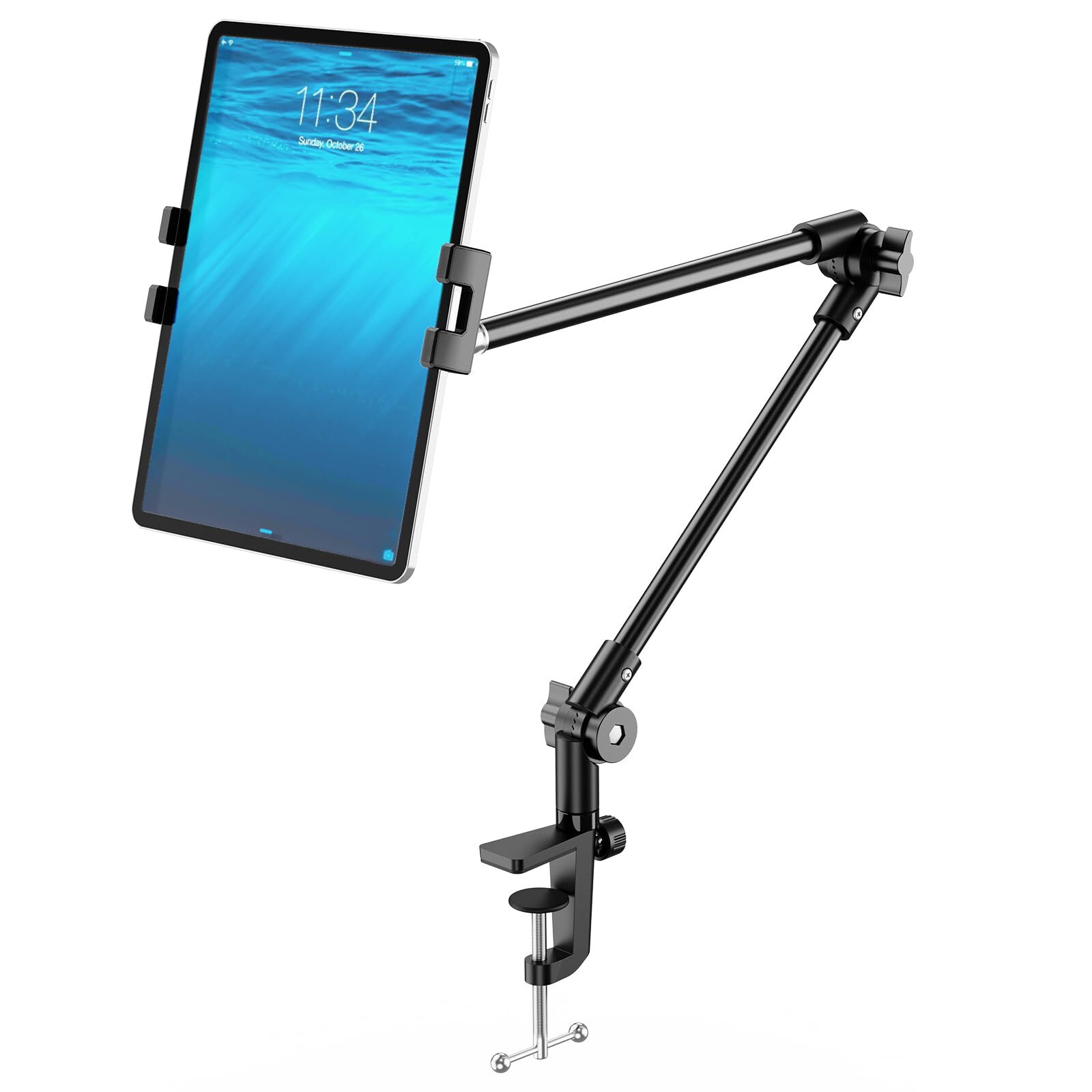 Tablet Stand Holder With 360 Phone Ipad Tripod Mount 27in Long Arm Webcam Stand