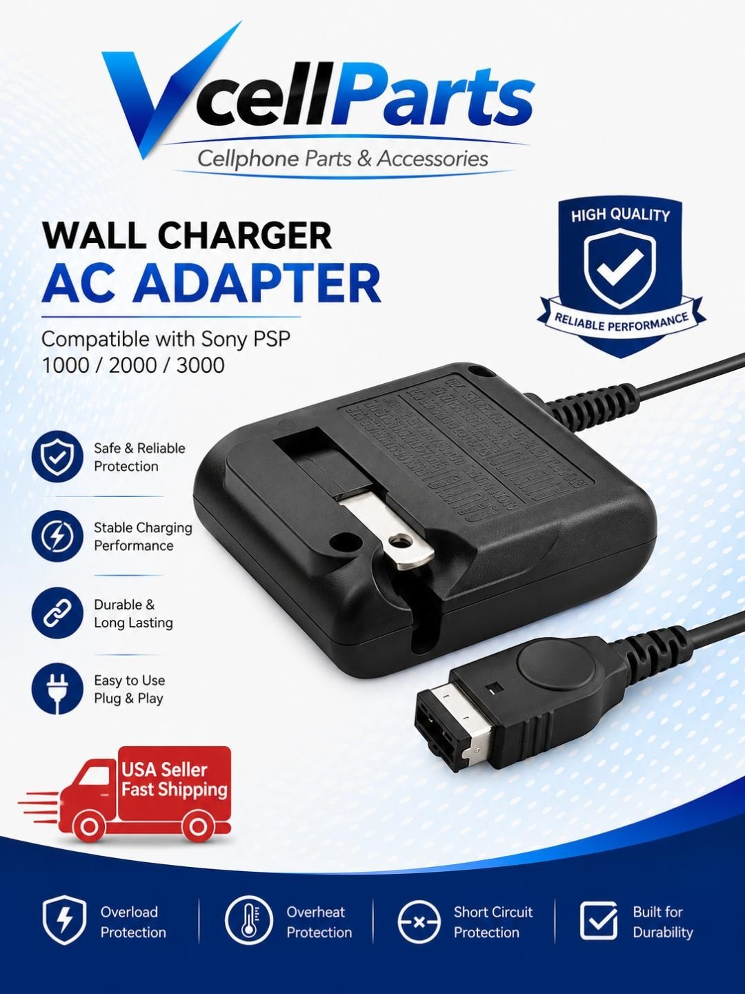 New Wall Adapter Charger Cable For Nintendo DS Game Boy Advance GBA SP NTR-002
