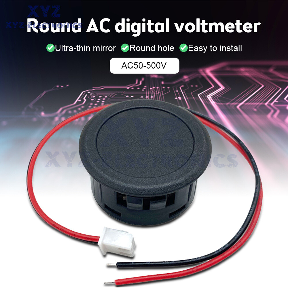 AC 50-500V Voltmeter LED Display Digital Panel Meter Voltage Indicator Red Blue
