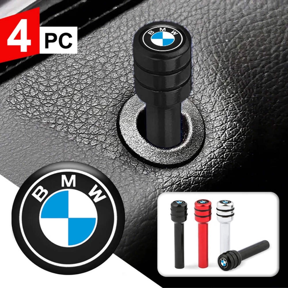 4Pcs Aluminum Alloy Car Door Lock Pins Security Rod Knob Cover For BMW M 50th An