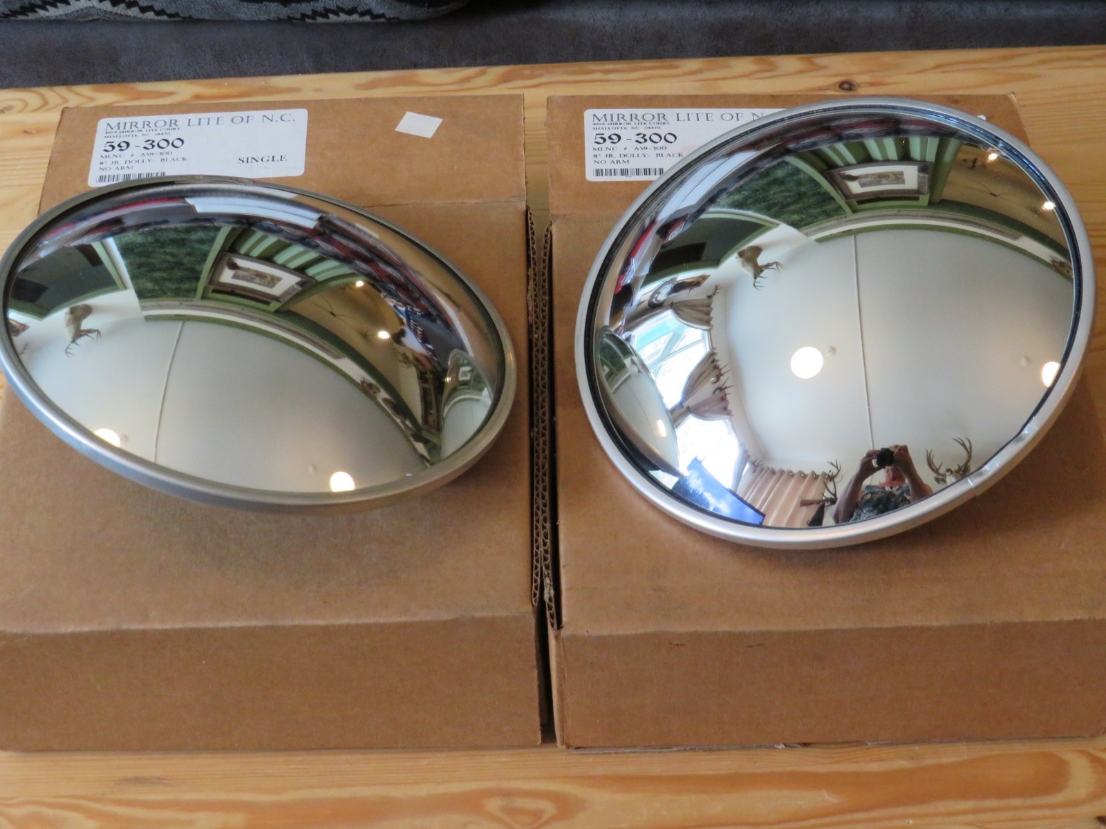 Lot of 2 Mirror Lite of N.C. 59-300 MLNC A59-300 8" Jr. Dolly Black No Arm