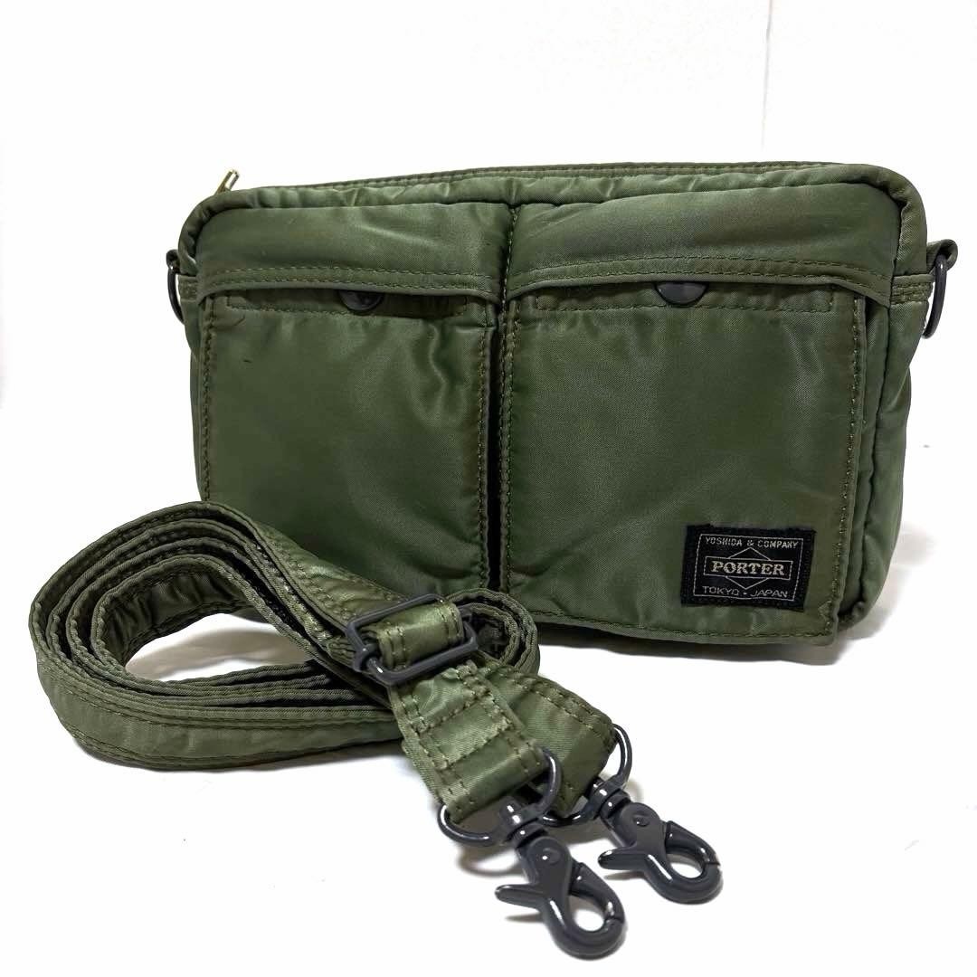 Yoshida Porter Tanker Mini Shoulder Bag Nylon Sage Green Men's From Japan