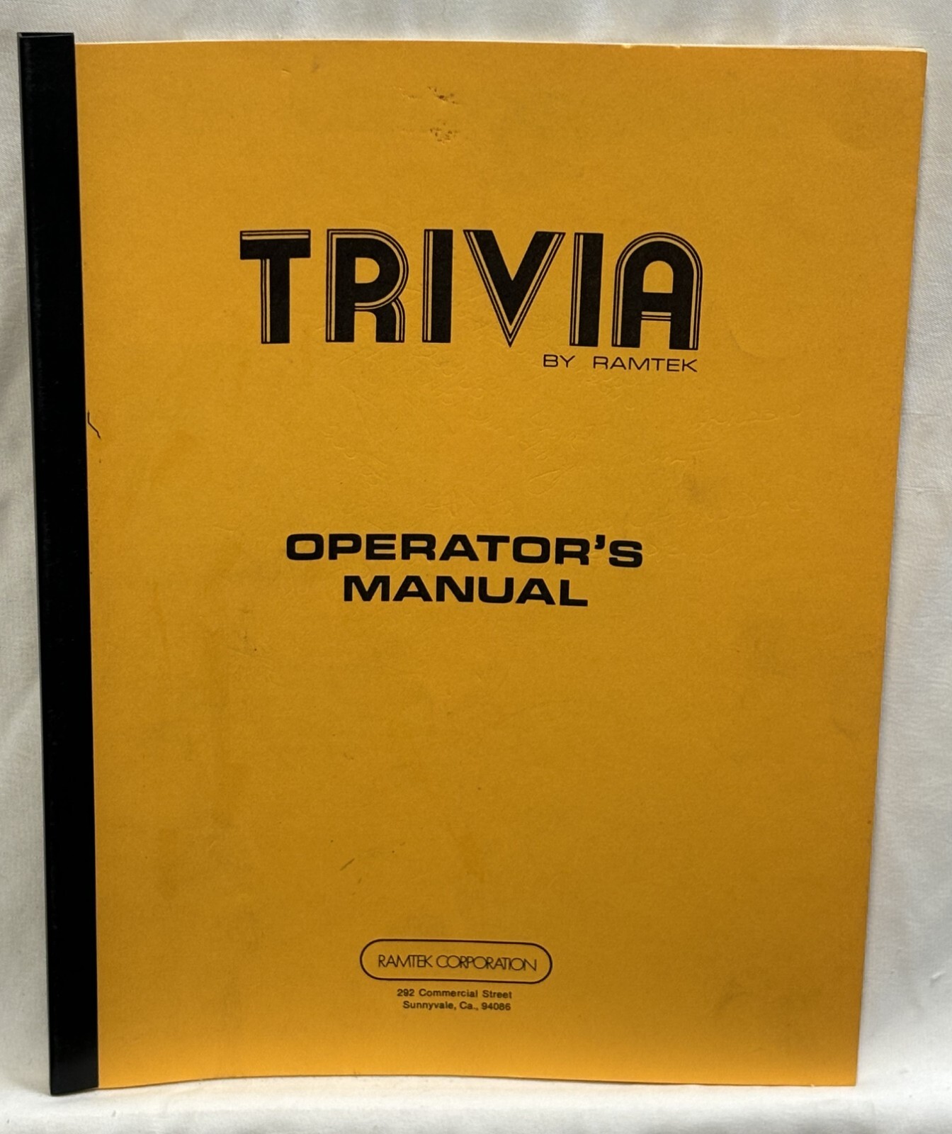 ORIGINAL-RAMTEK-TRIVIA-OPERATOR'S MANUAL
