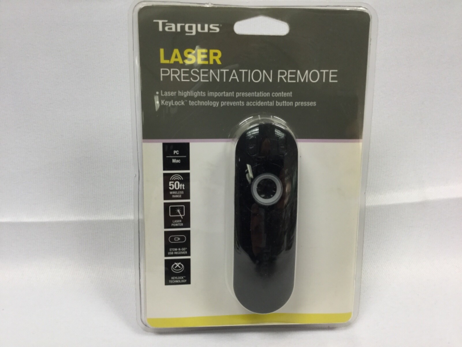 Targus Laser Presentation Remote with Key Lock Technology to Lock Non-Essential