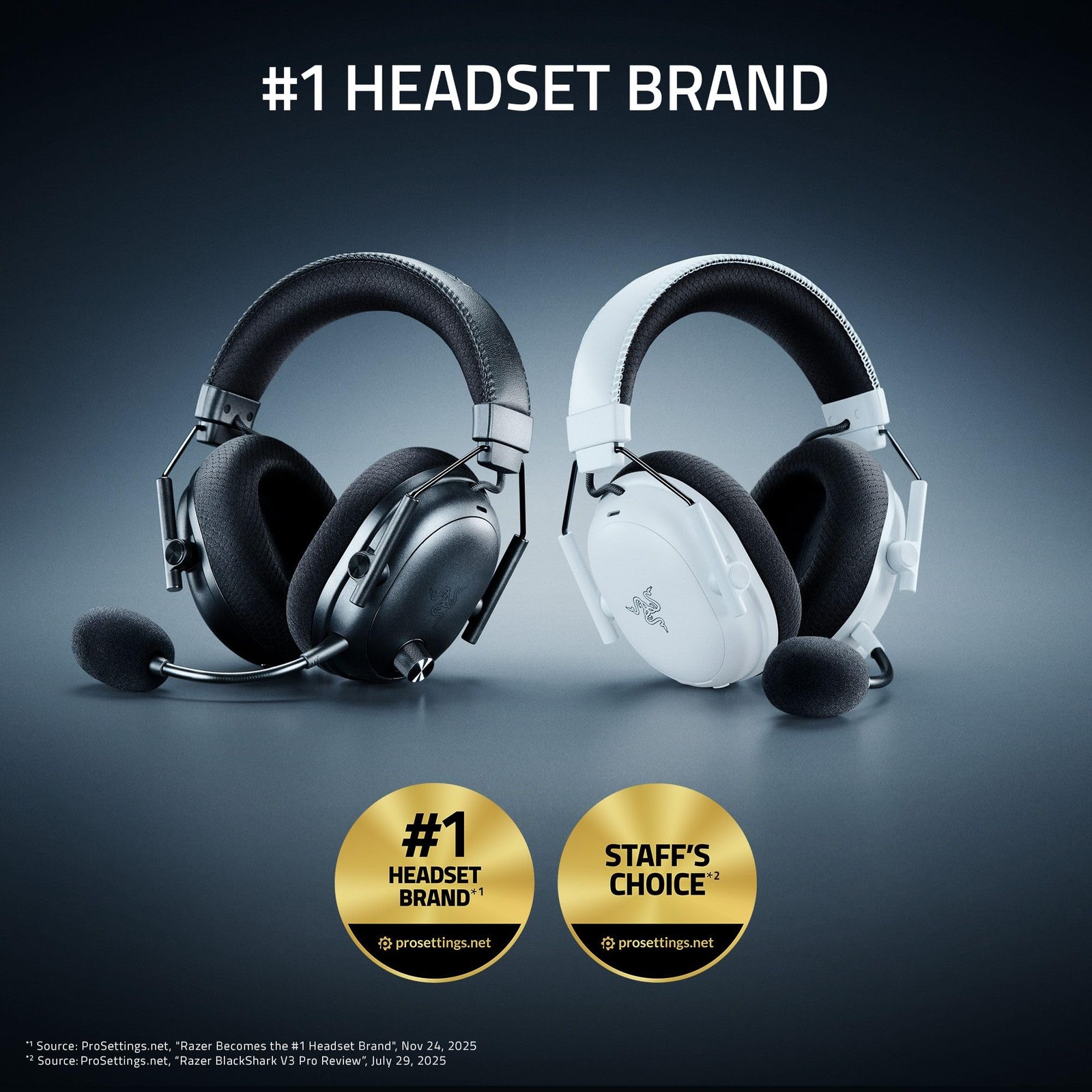 Razer BlackShark V3 Pro Wireless ANC PC Gaming Headset - Black