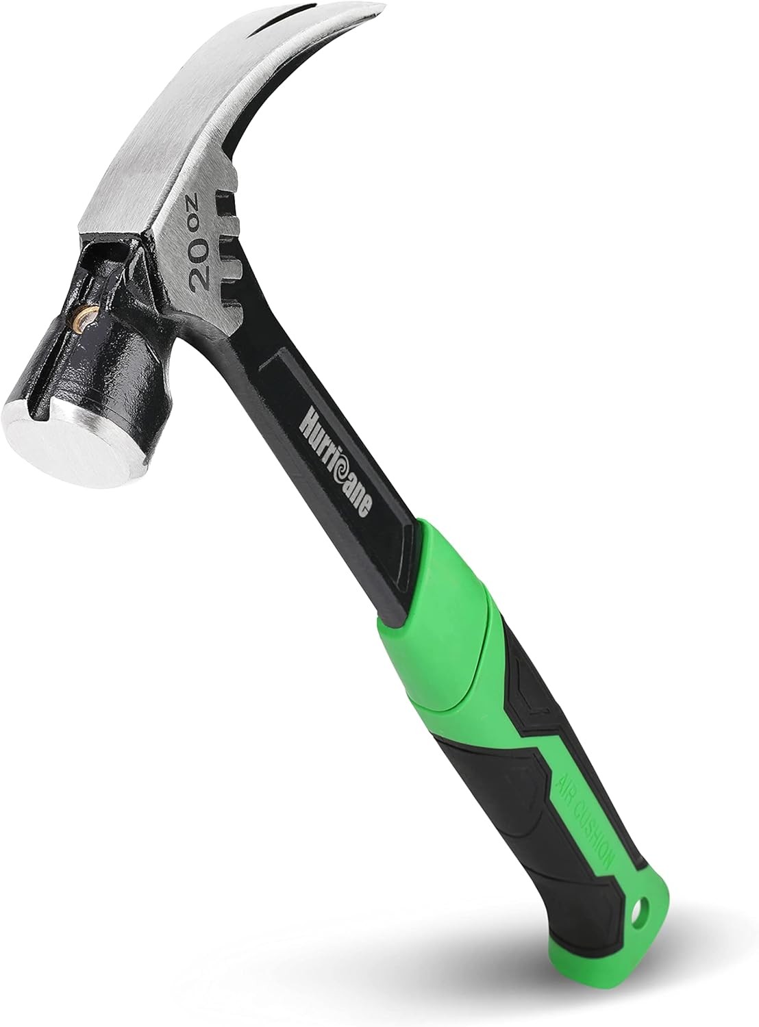 HURRICANE 20 oz Claw Hammer with Magnetic Nail Holder, Straight Rip Claw Hammer