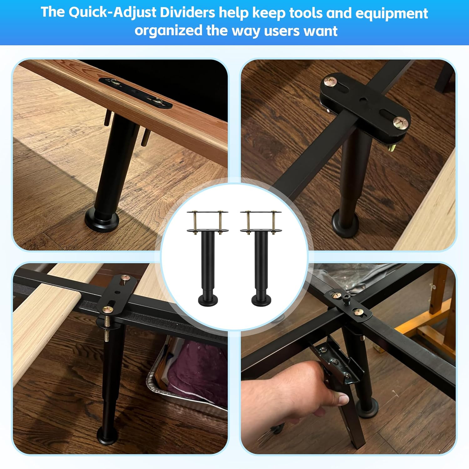 2-Pack Bed Frame Support Legs Stabilizer Replacement Universal Slat Reinforce...