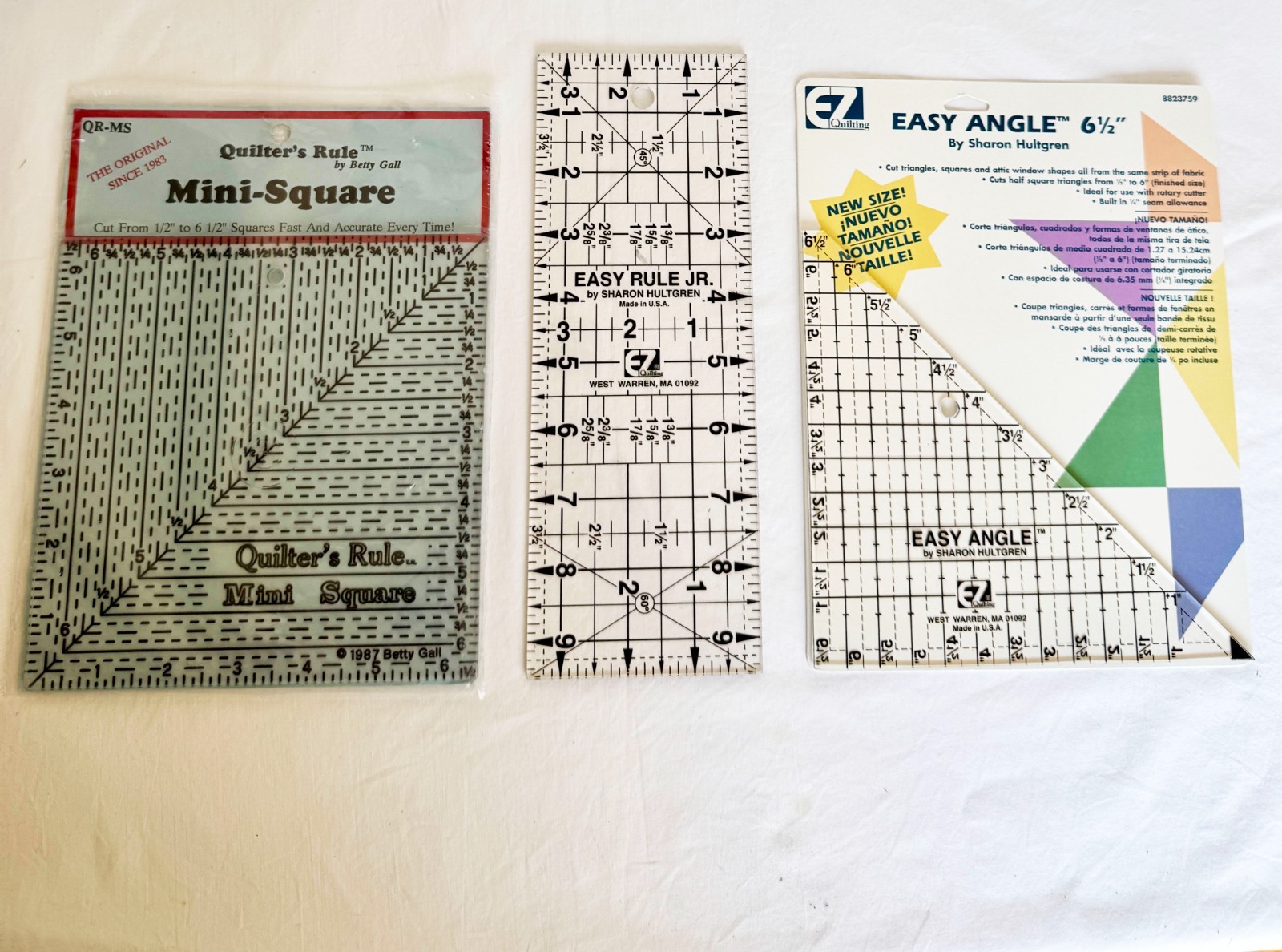 Quilter Tools - 3 Piece Bundle - Squares, and Rulers