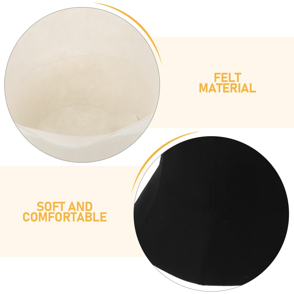 2pcs Felt Sauna Hat Wool Sauna Cap Heat-Resistant And Absorbent Wool Bucket Cap