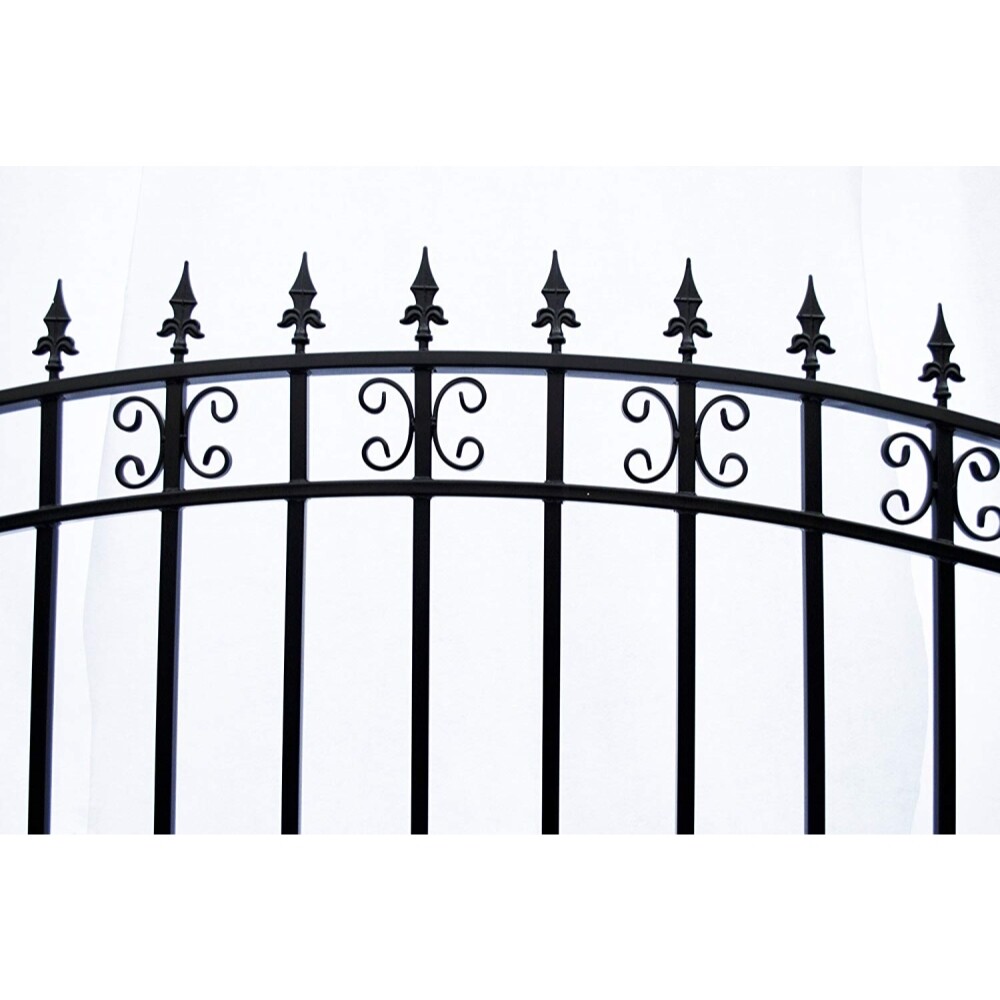 ALEKO Venice Style Ornamental Steel Garden Pedestrian Gate 5'x4' Black