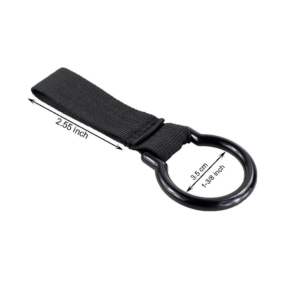 Tactical Outdoor C-Cell Flashlight Holder Black Slide-On Flashlight Ring Holder