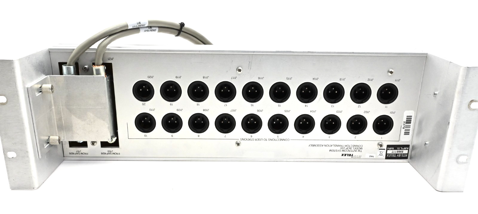 RTS Telex TW Intercom System BOP220 Connector Translation Assy & Cables