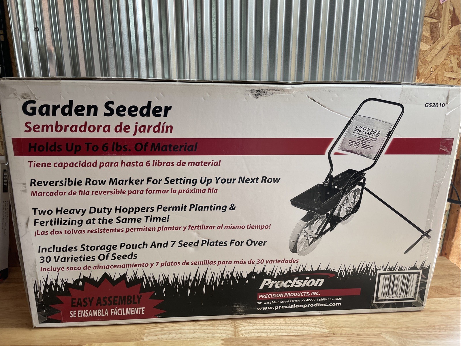 Precision Products GS2010 GARDEN SEEDER - Includes Storage Pouch & 7 Seed Plates