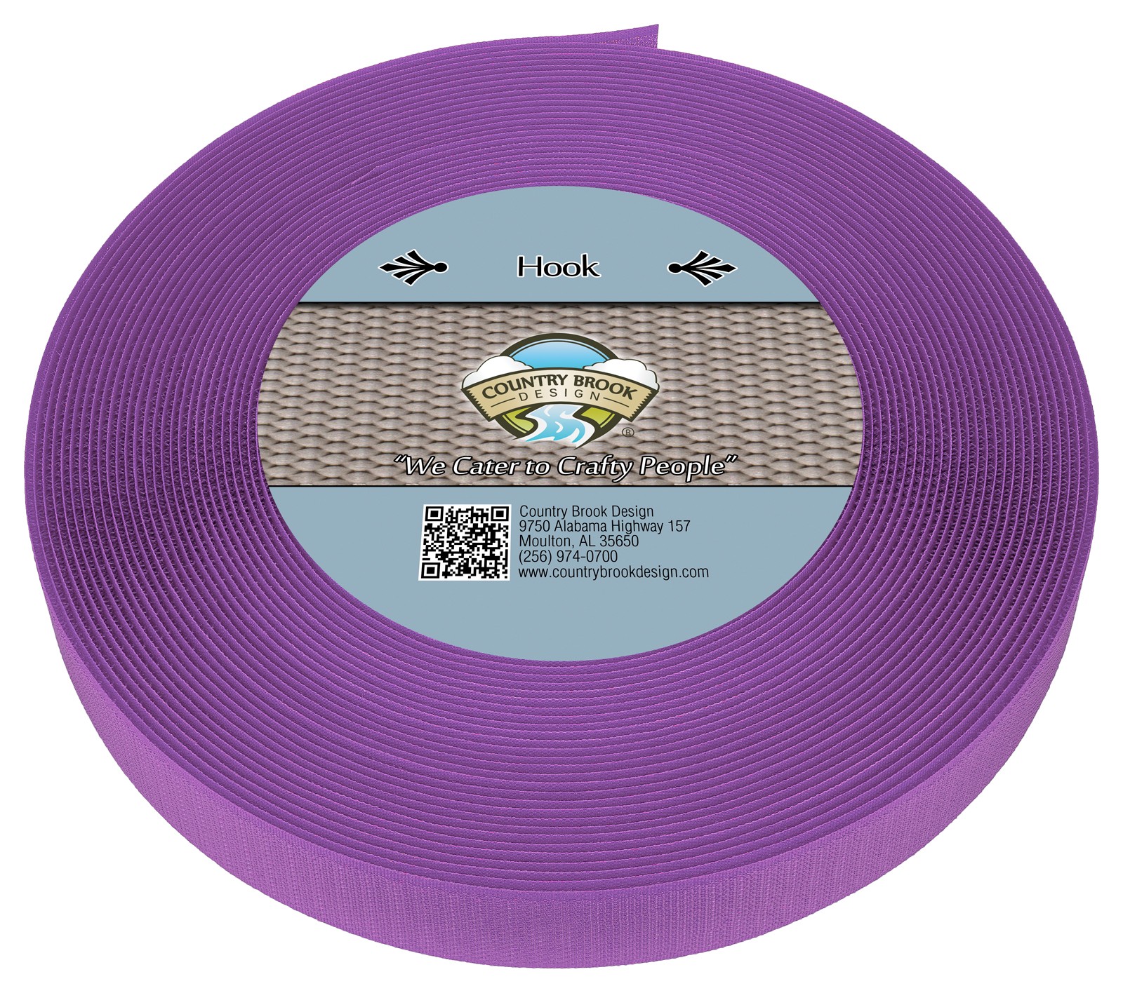 Country Brook Design® Lavender Sew On Hook Only (1 inch, 50 yards)