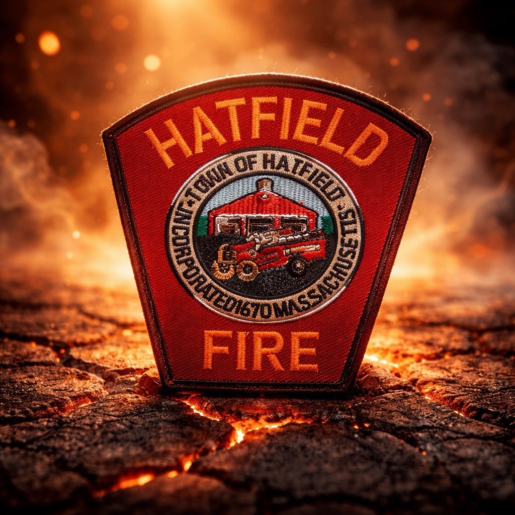 Hatfield Ma Fire Dept Embroidered Patch. Iron or Sew On