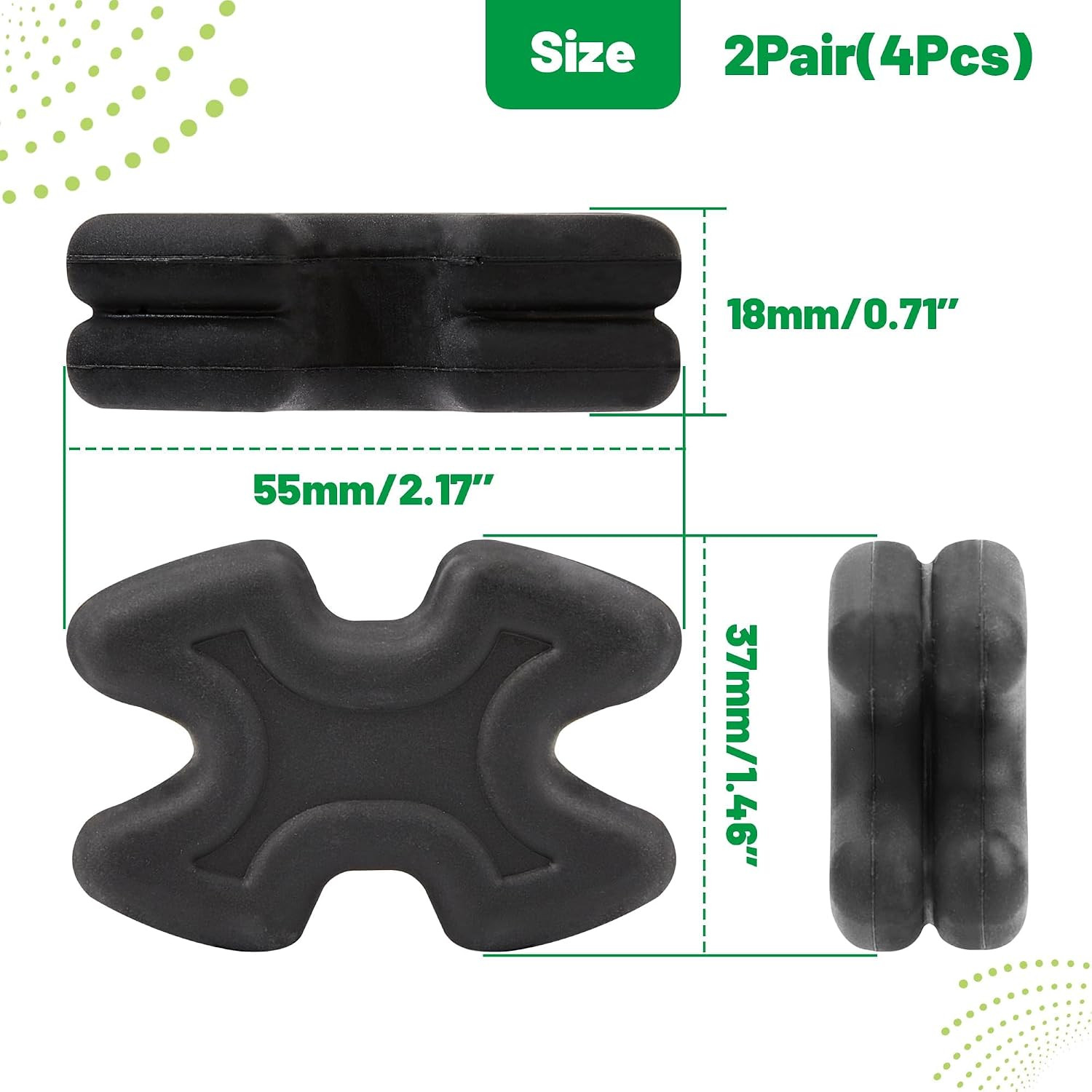 4 PCS Bow Limb Dampeners for Compound Bow and Crossbow, Archery Split Limb Stabi