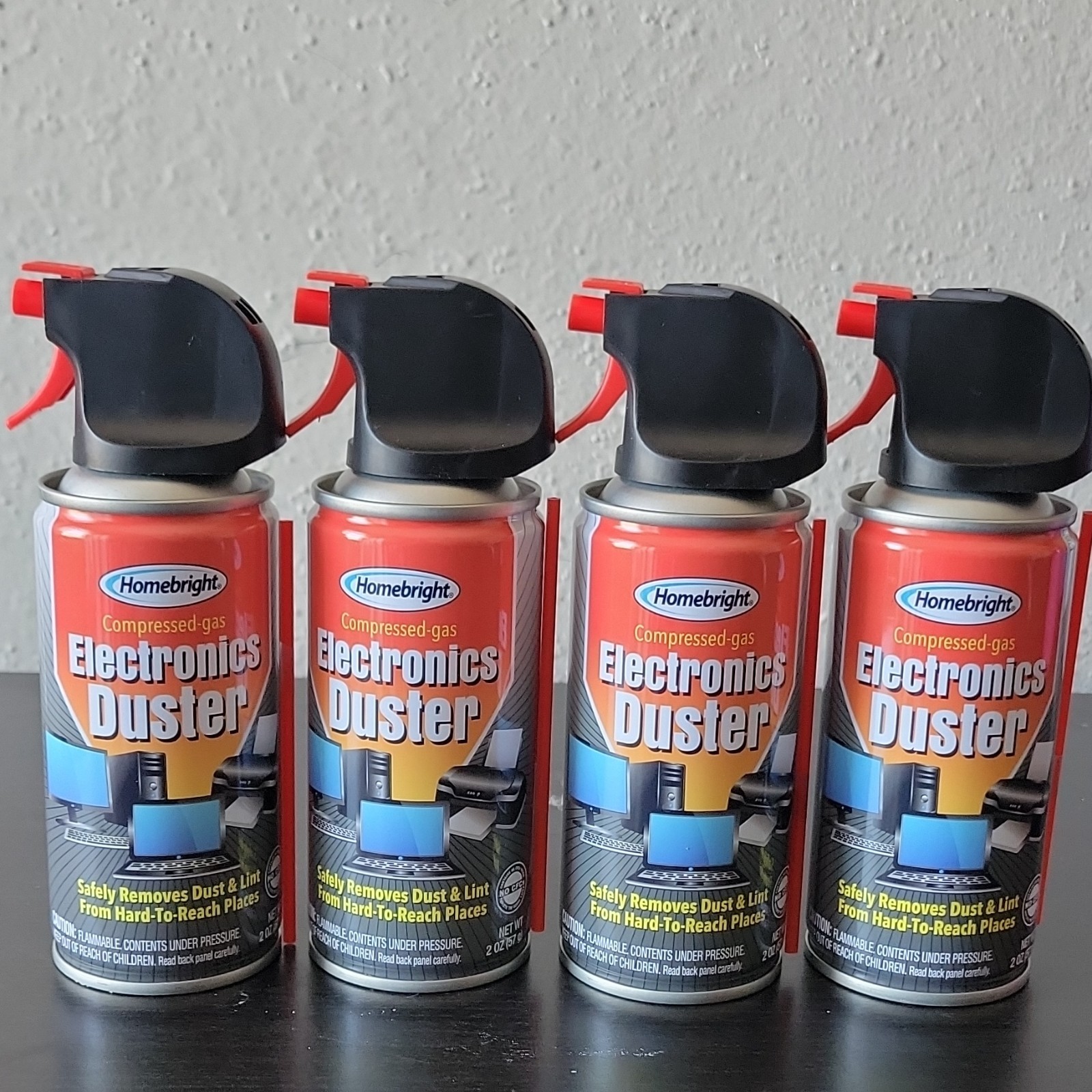 New HOMEBRIGHT Compressed Gas Electronics Air Duster 2oz ( 4-Pack)