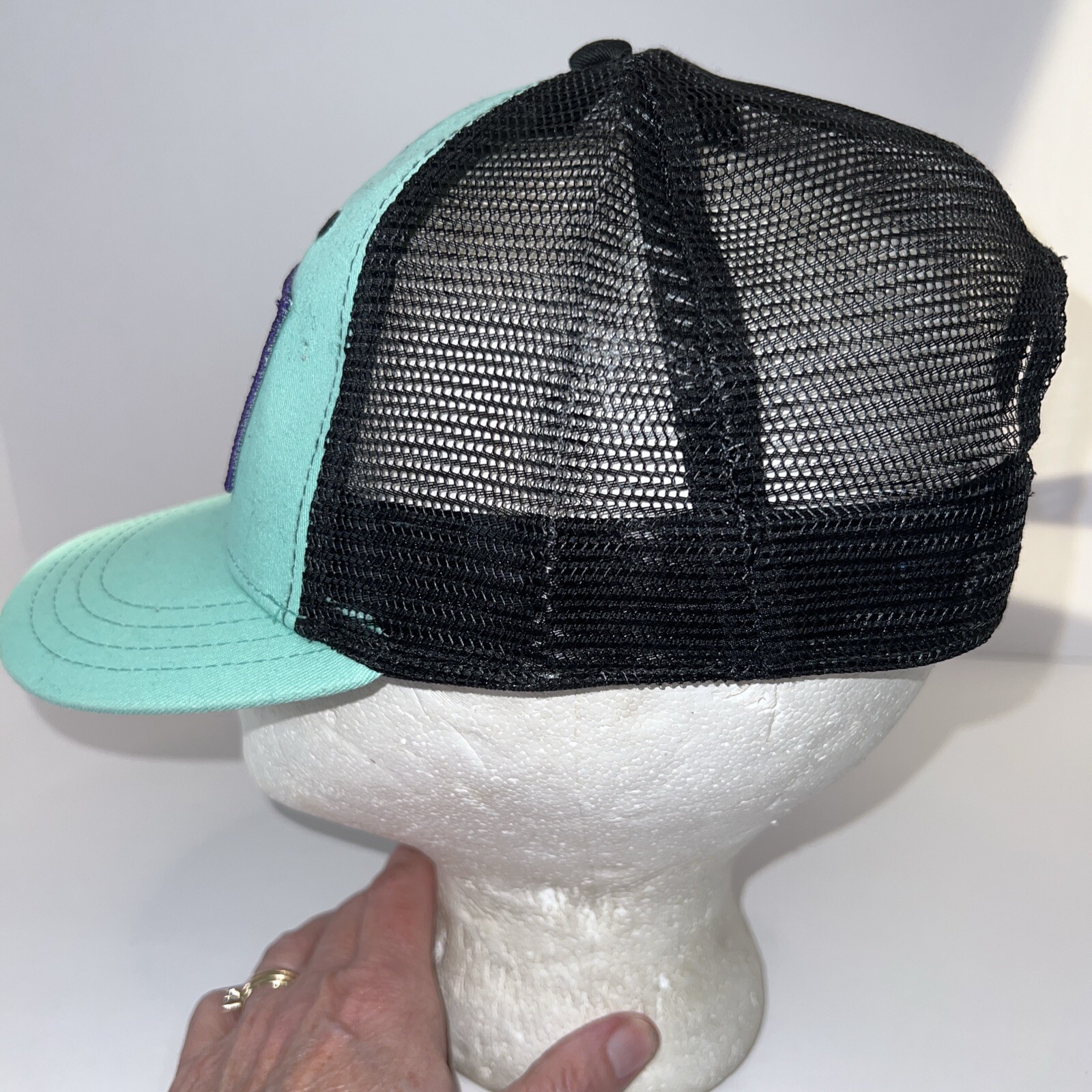 The Trailhead Winter Park Colorado Mint/Black Trucker Hat Cap Snapback EUC