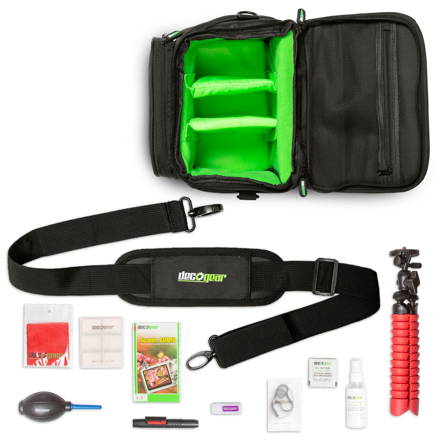 Deco Essentials Set for Canon T7 & T6 Camera 2x Battery + Case + Remote Bundle