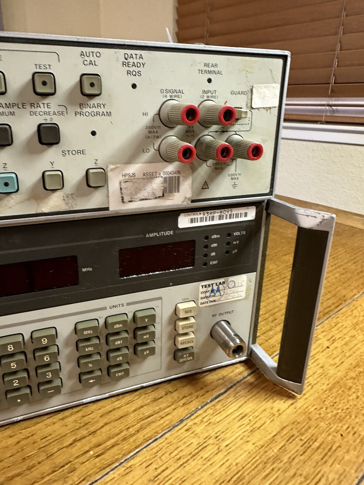 HP Hewlett Packard 8656B Signal Generator And 3455A DIGITAL VOLTMETER -