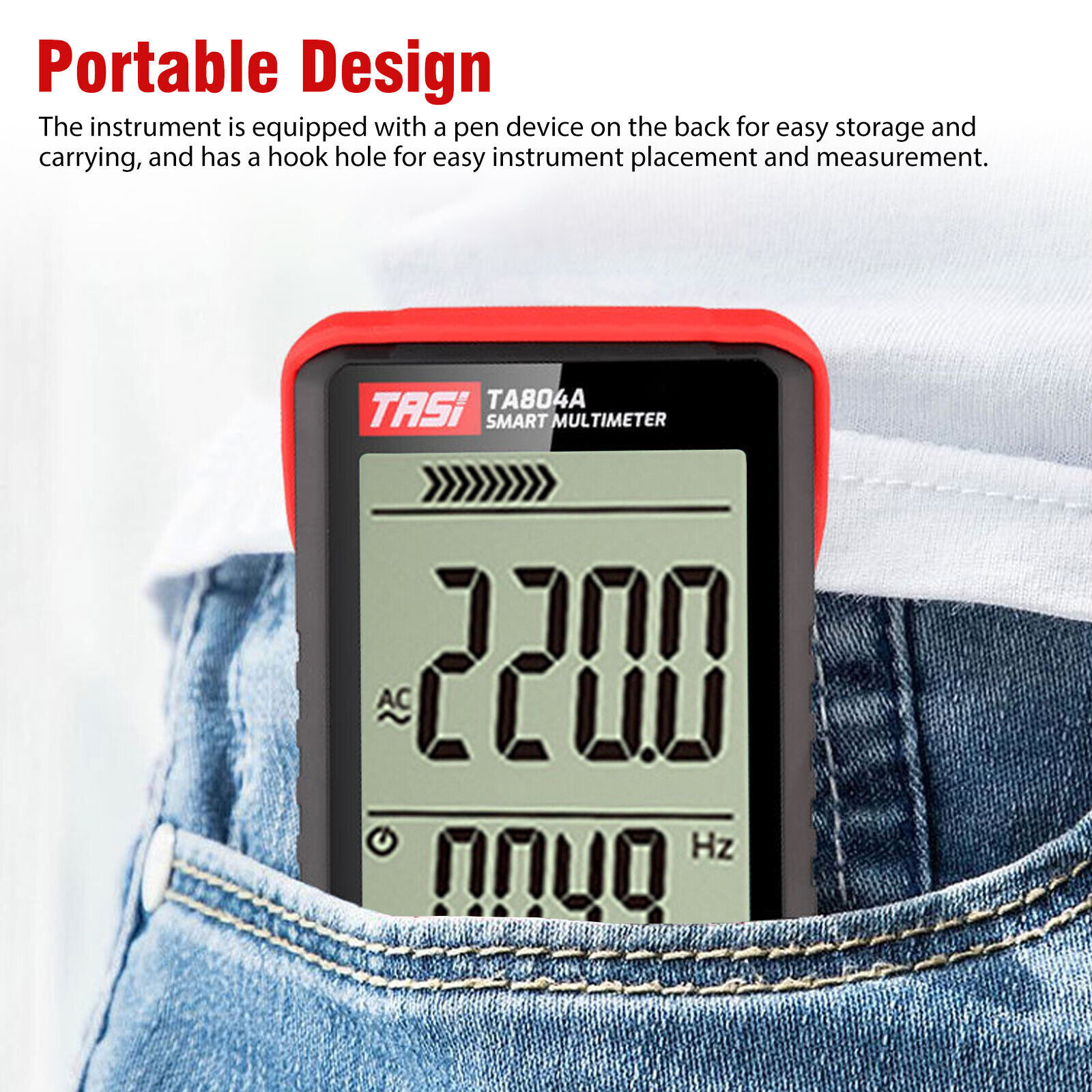 Multimeter Ohmmeter Voltmeter Digital Display Auto Range Test Volt Tester AC DC