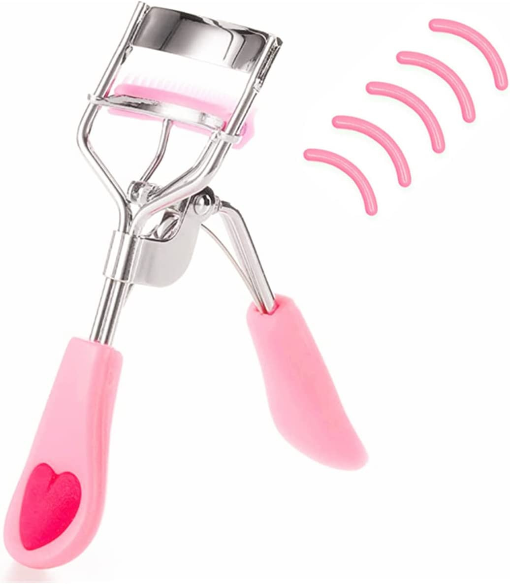 Stainless Steel Eyelash Curler with Built-In Comb Pinch Pain-Free Suitable for A