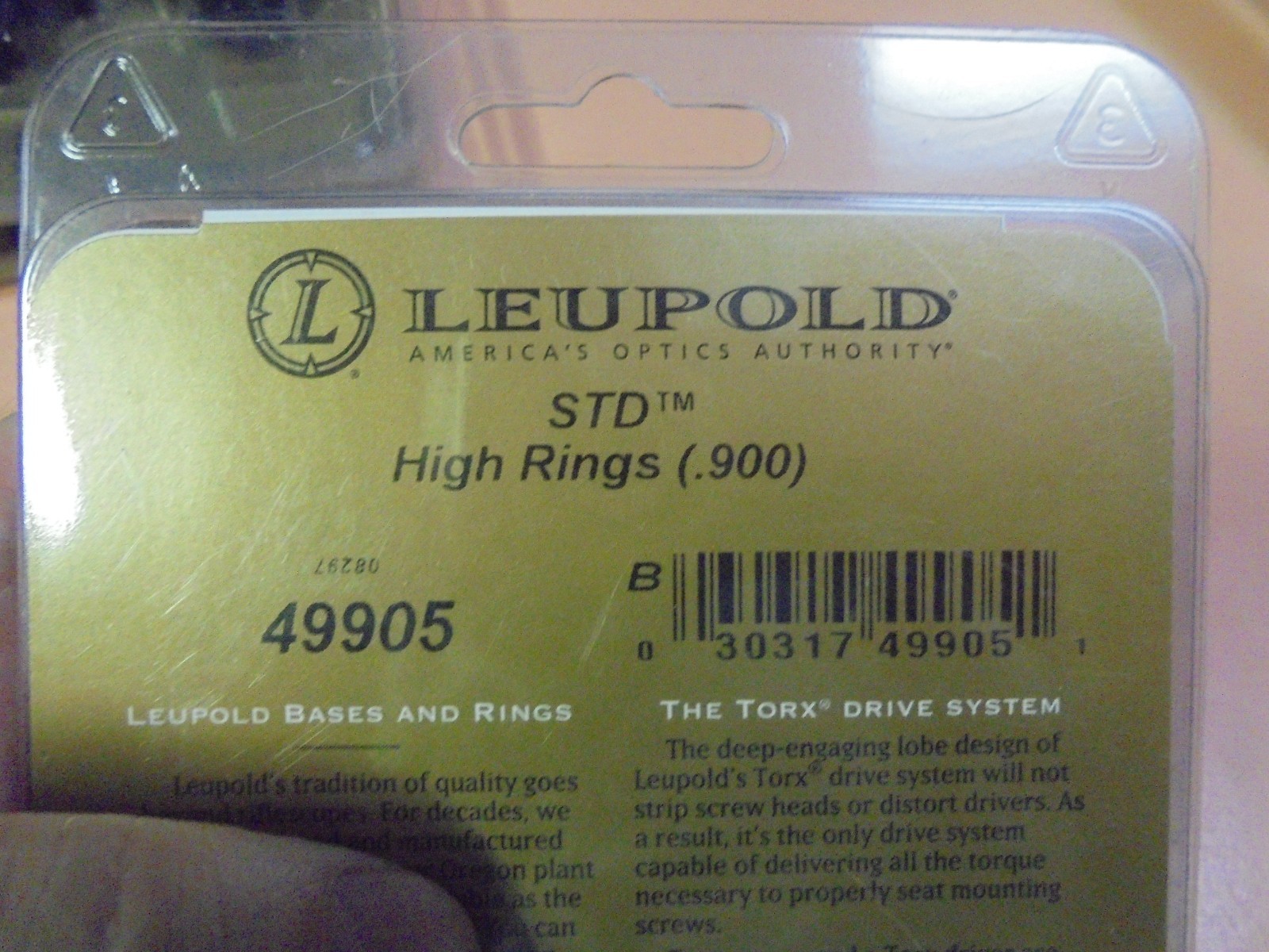 New in package Leupold STD High Scope Rings 49905 Silver