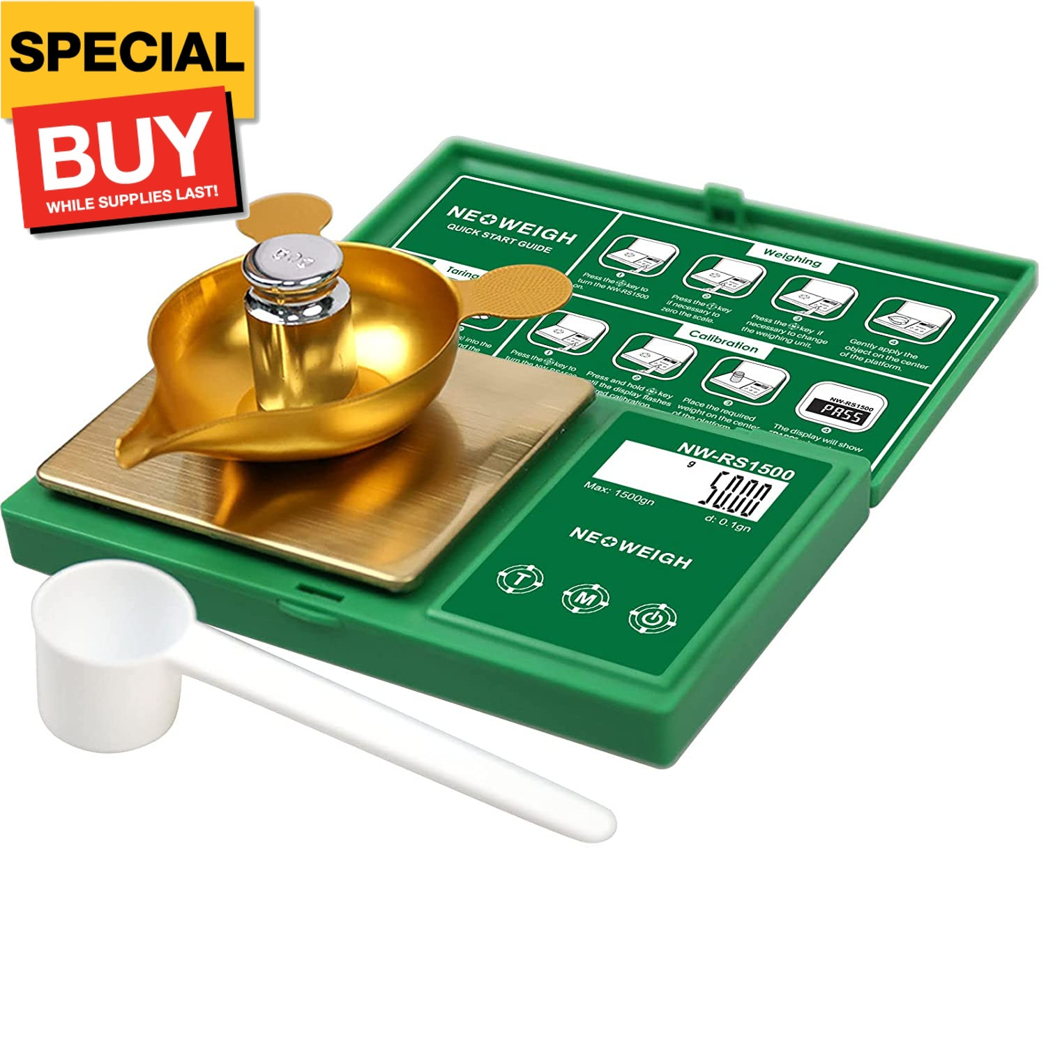 Reloading Scale, Powder Scale for Reloading, 1500 grains x 0.1 gn, Digital Powde