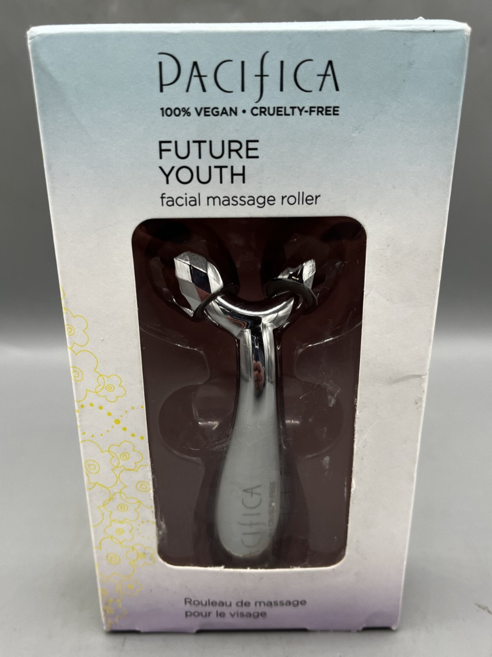 Pacifica Dual Stainless Steel Facial Contour Massage Roller NEW Damaged Box