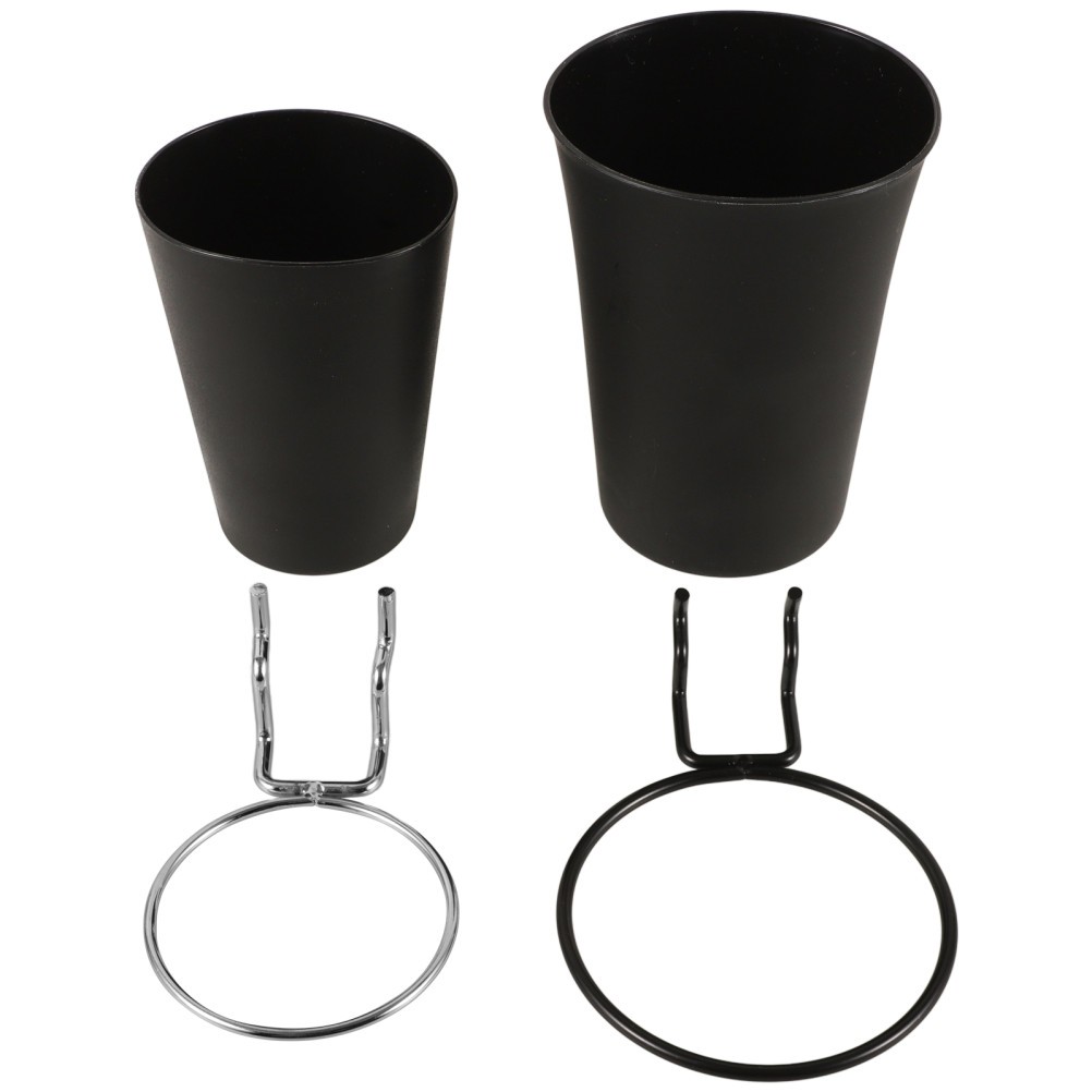 2Pcs Multi-Function Pegboard Cup Holders Black Metal Durable for Home Workshop